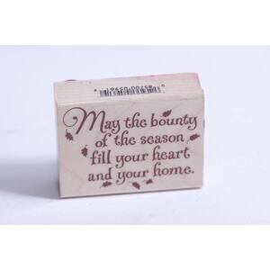 Bounty of the Season, Falling Leaves, Message Stamp, Autumn, Fall, Holiday
